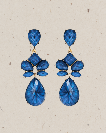 Blue Chandelier Earrings