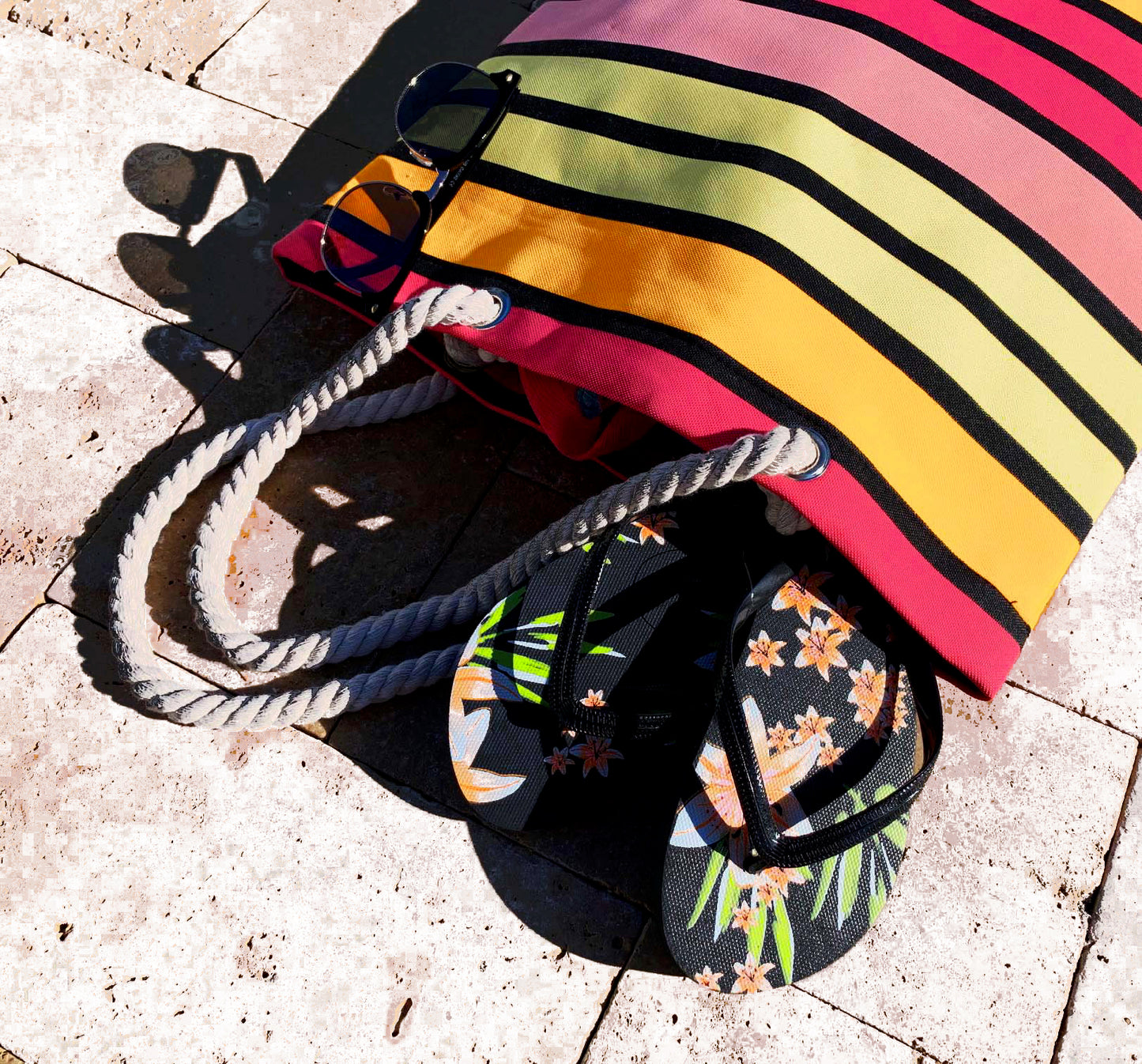 Striped Canvas Tote
