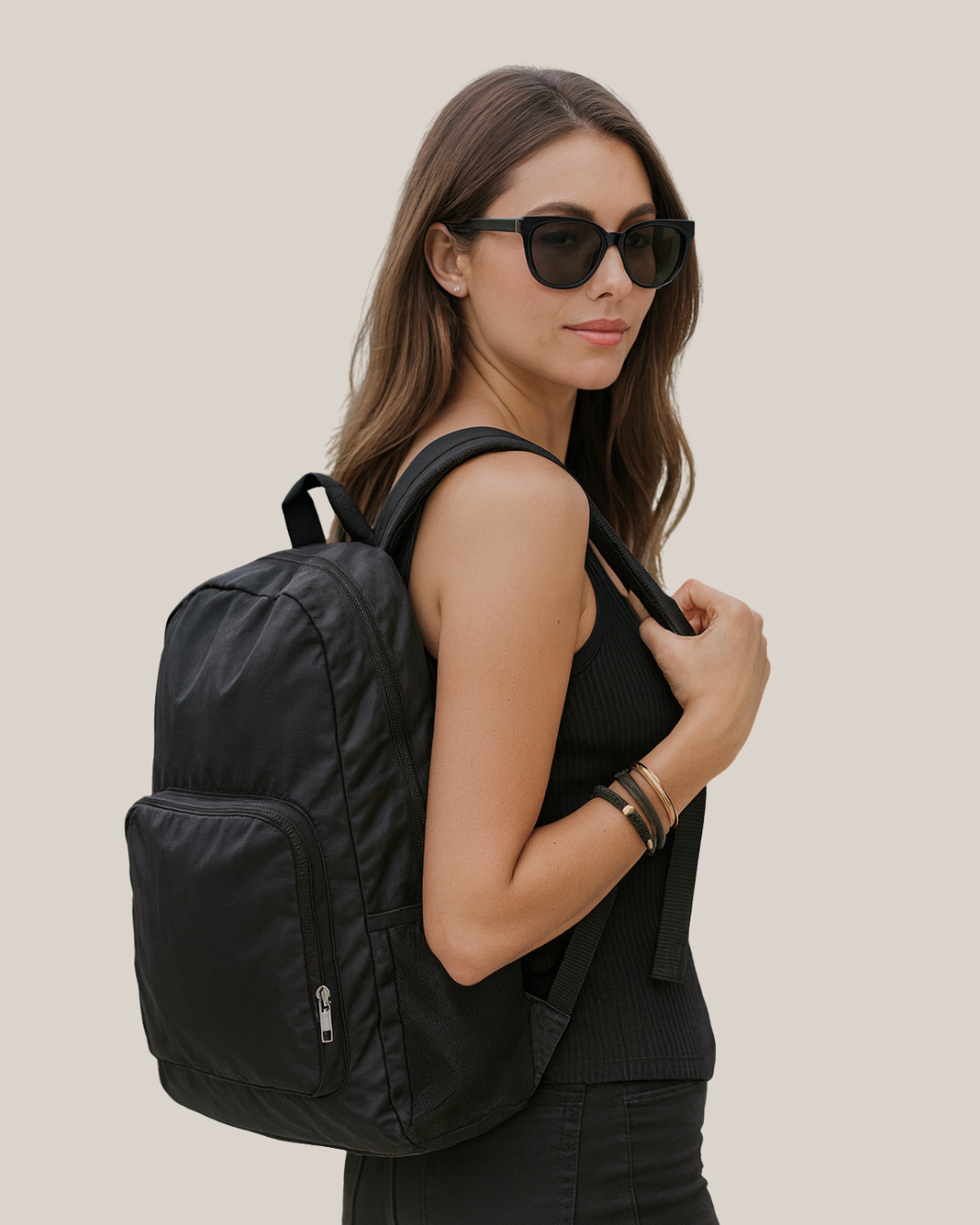 Foldable Travel Backpack Black