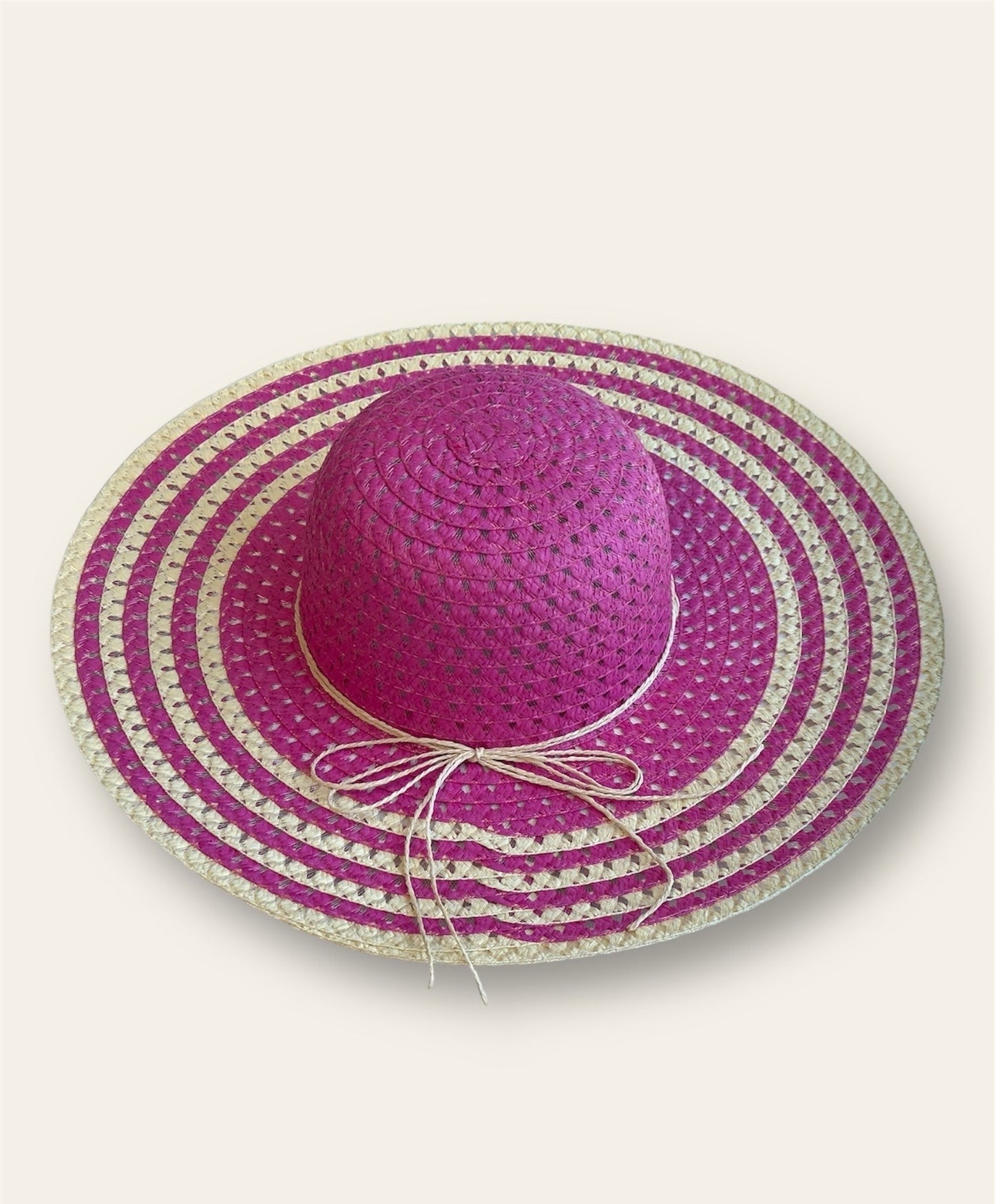 Tropical Striped Brim Summer Hat