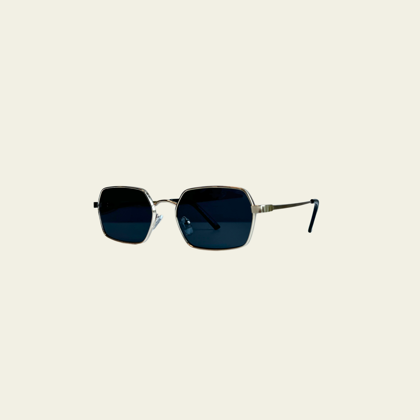 Metal Geometric Frame Sunglasses