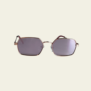 Metal Geometric Frame Sunglasses