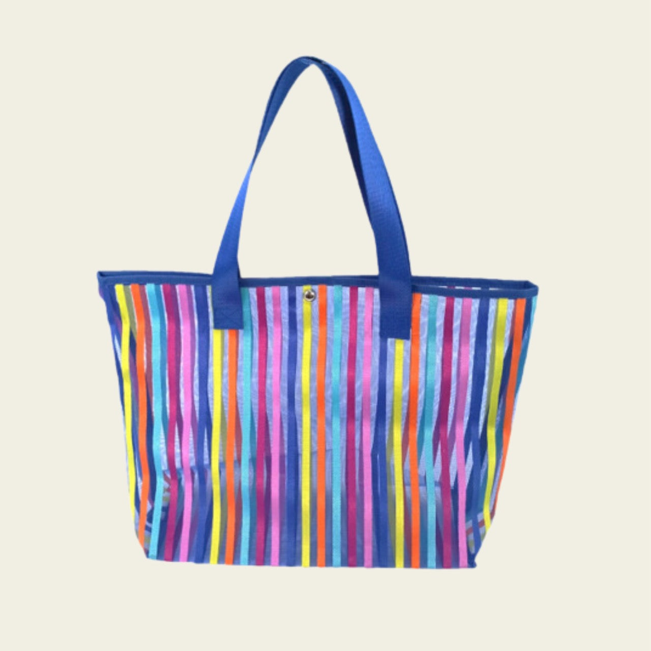 Mesh Tote Bag -Striped Design