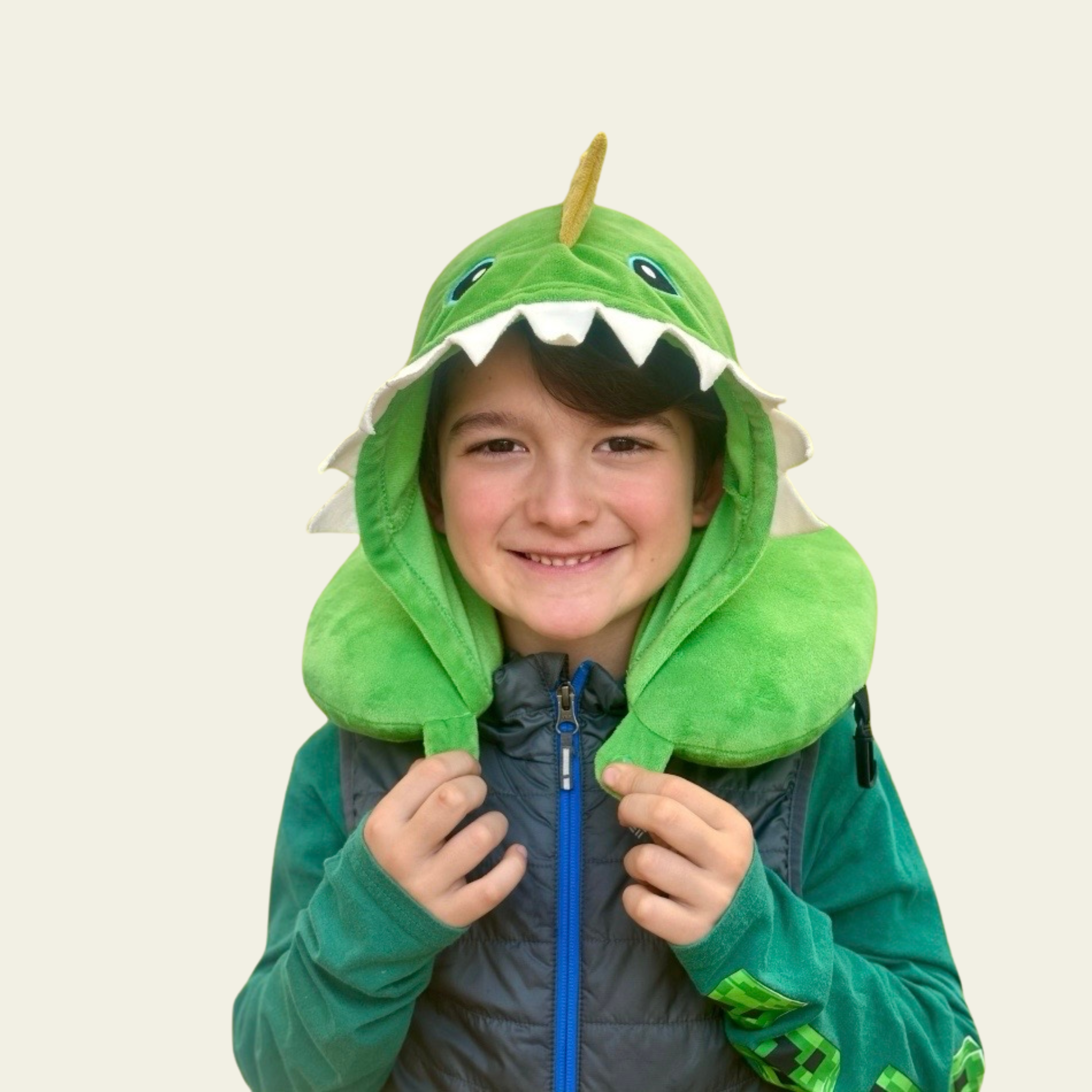 Kids Neck Pillow With Hood - Main Image
