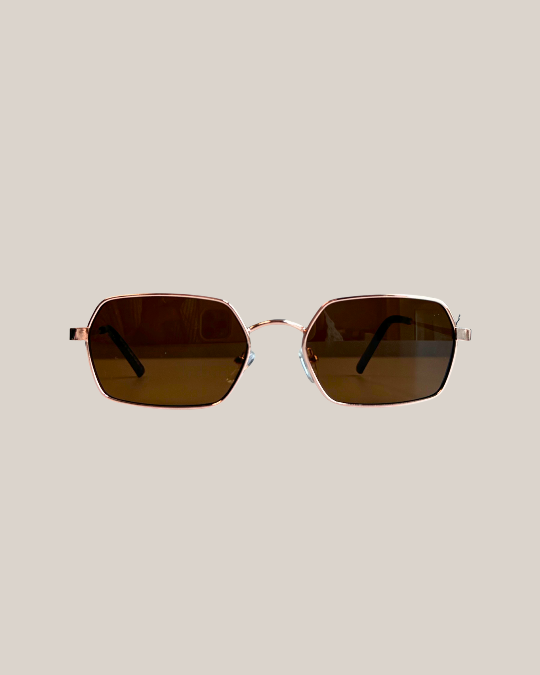 Metal Geometric Frame Sunglasses