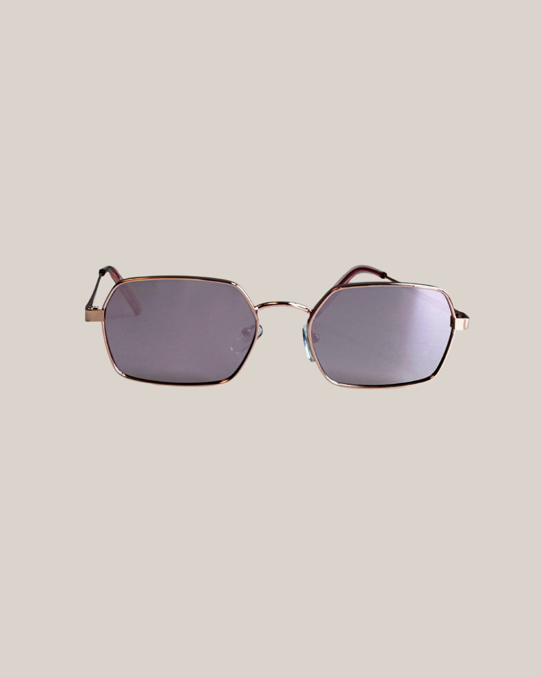 Metal Geometric Frame Sunglasses