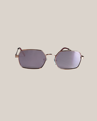 Metal Geometric Frame Sunglasses