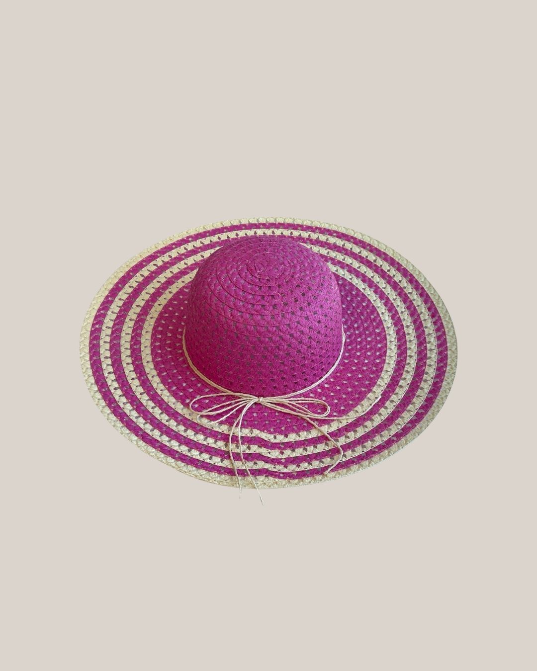 Tropical Striped Brim Summer Hat