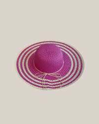 Tropical Striped Brim Summer Hat