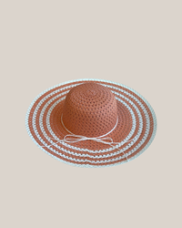 Tropical Striped Brim Summer Hat