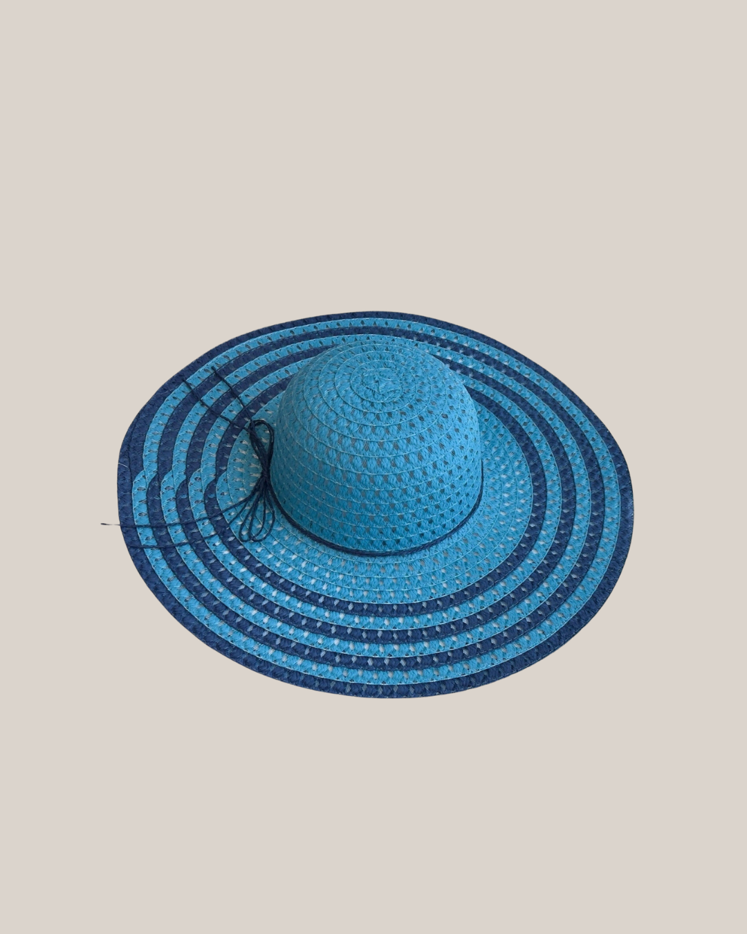 Tropical Striped Brim Summer Hat
