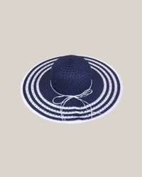 Tropical Striped Brim Summer Hat