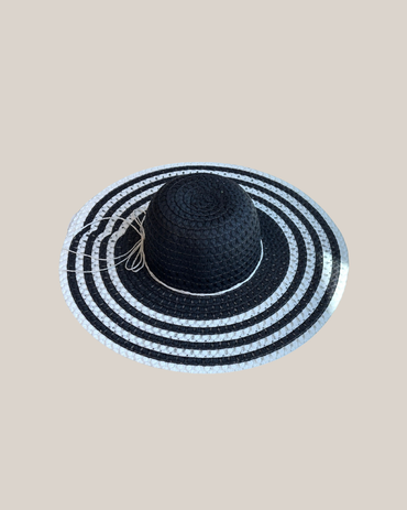 Striped Brim Summer Hat