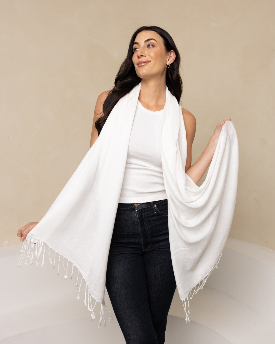 White Pashmina