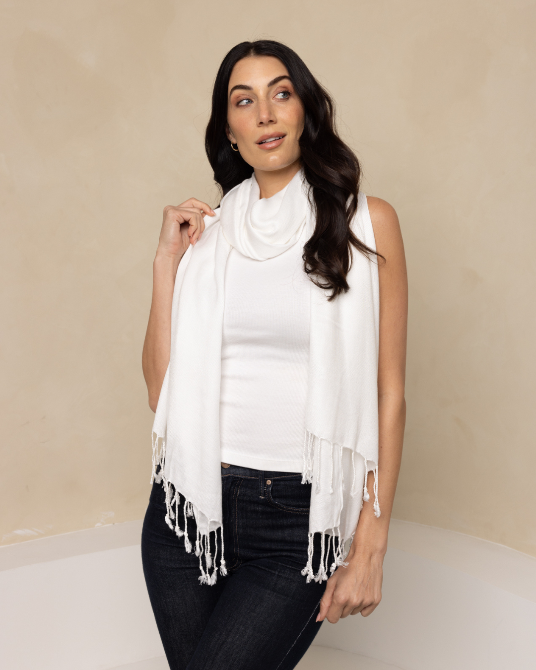 White Pashmina