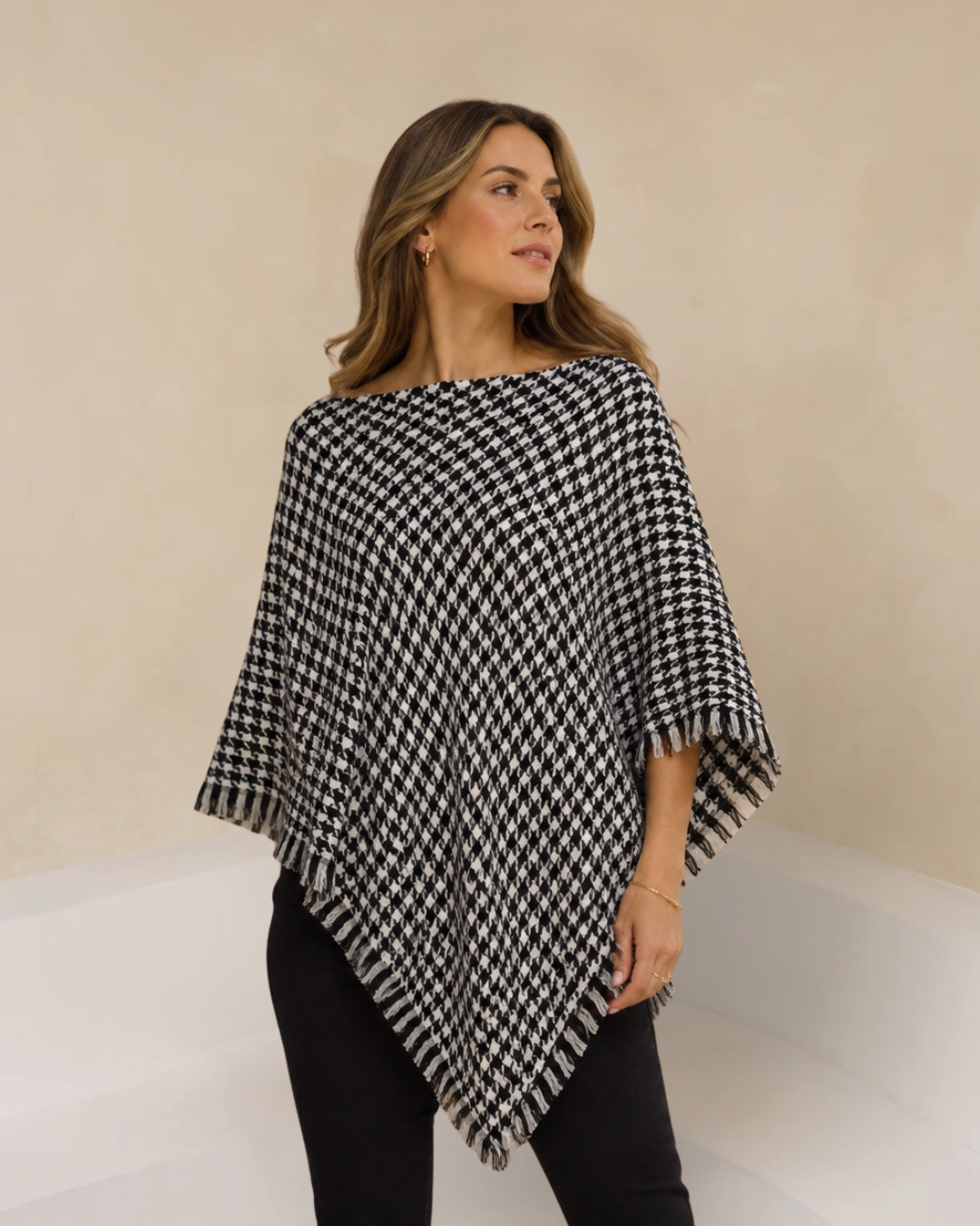 Houndstooth Poncho