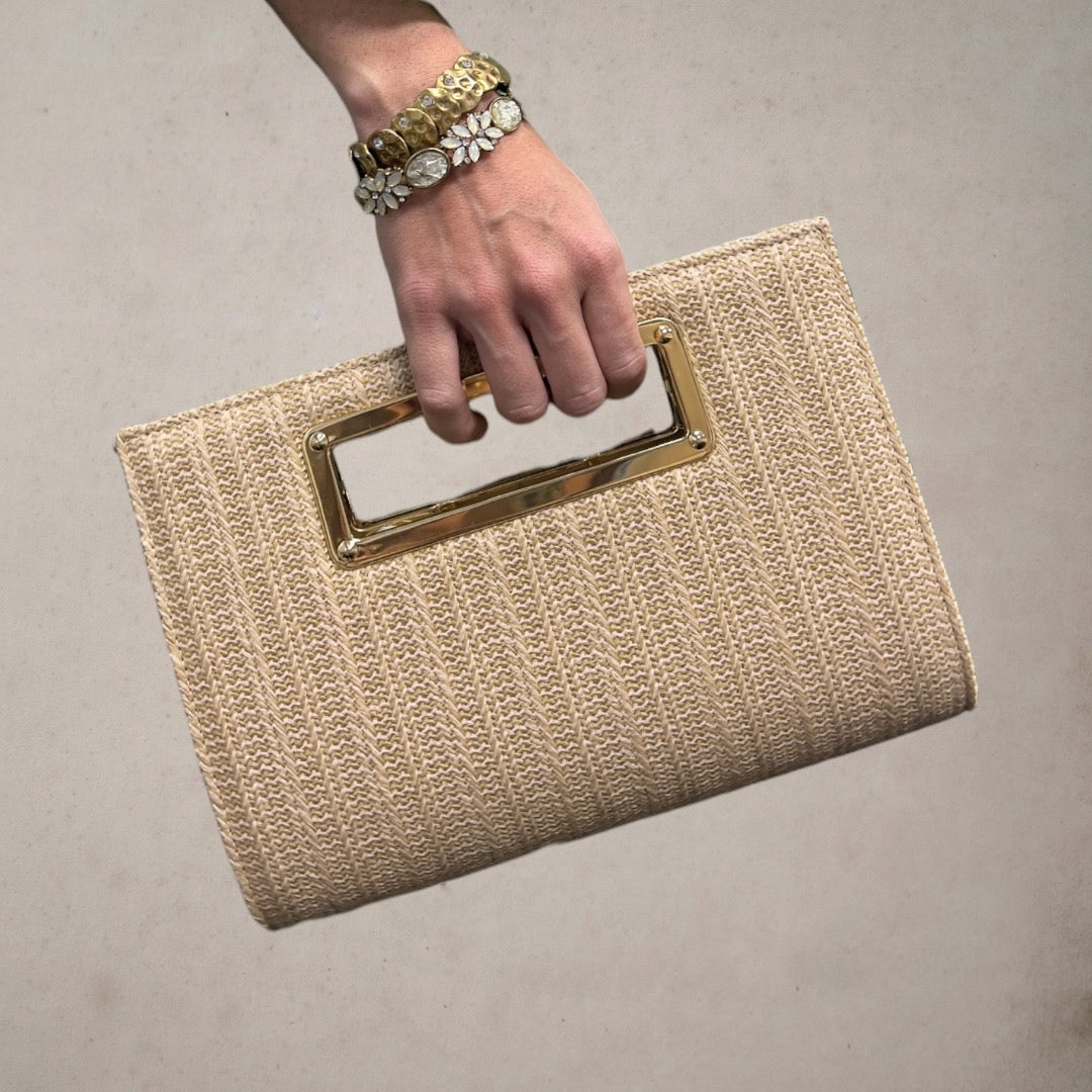 Textured Straw Clutch – Bijoux Terner