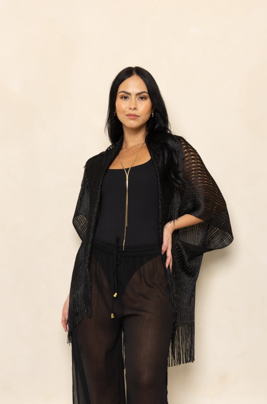 Black Evening Shawl