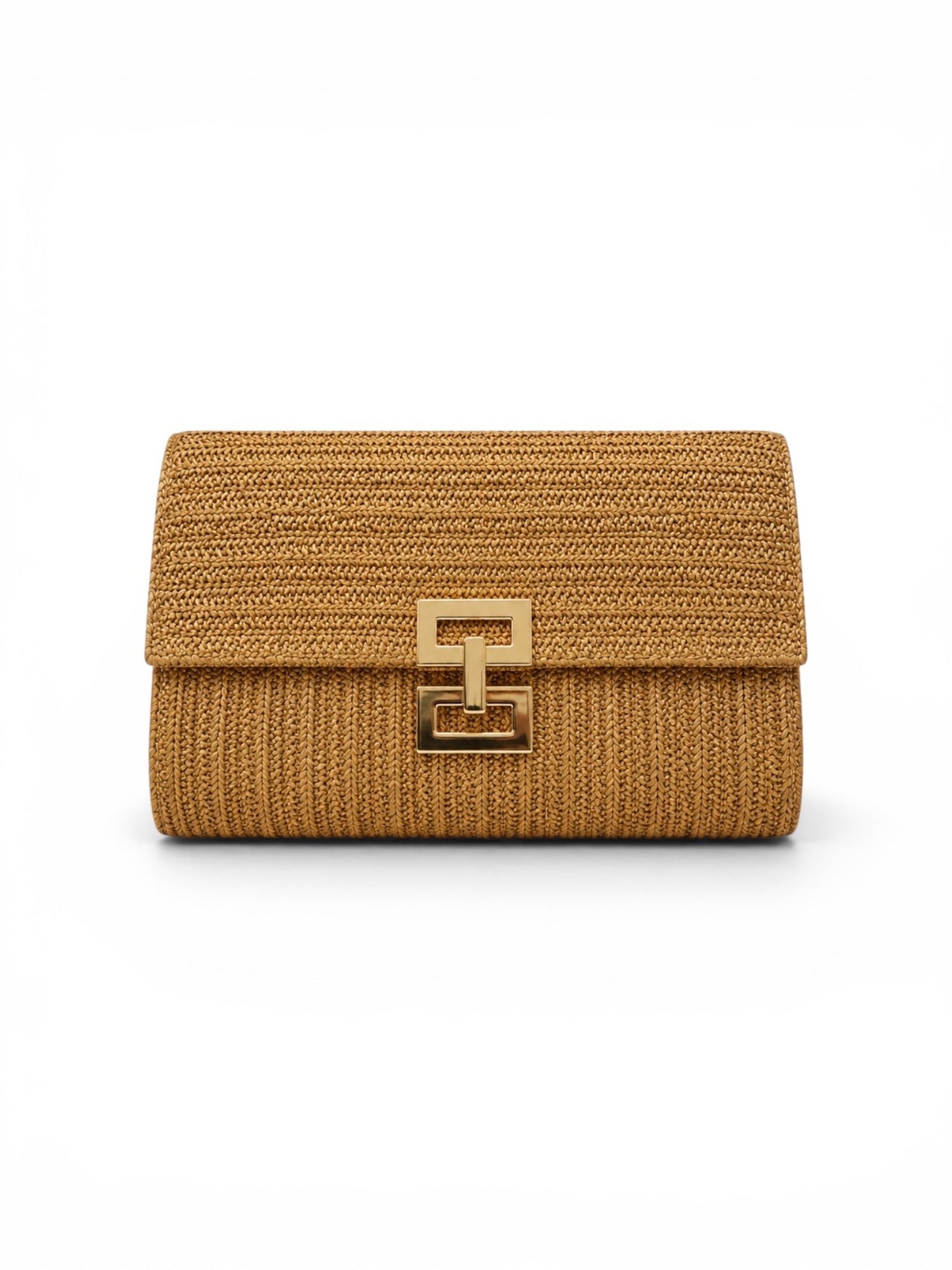 Textured Straw Clutch