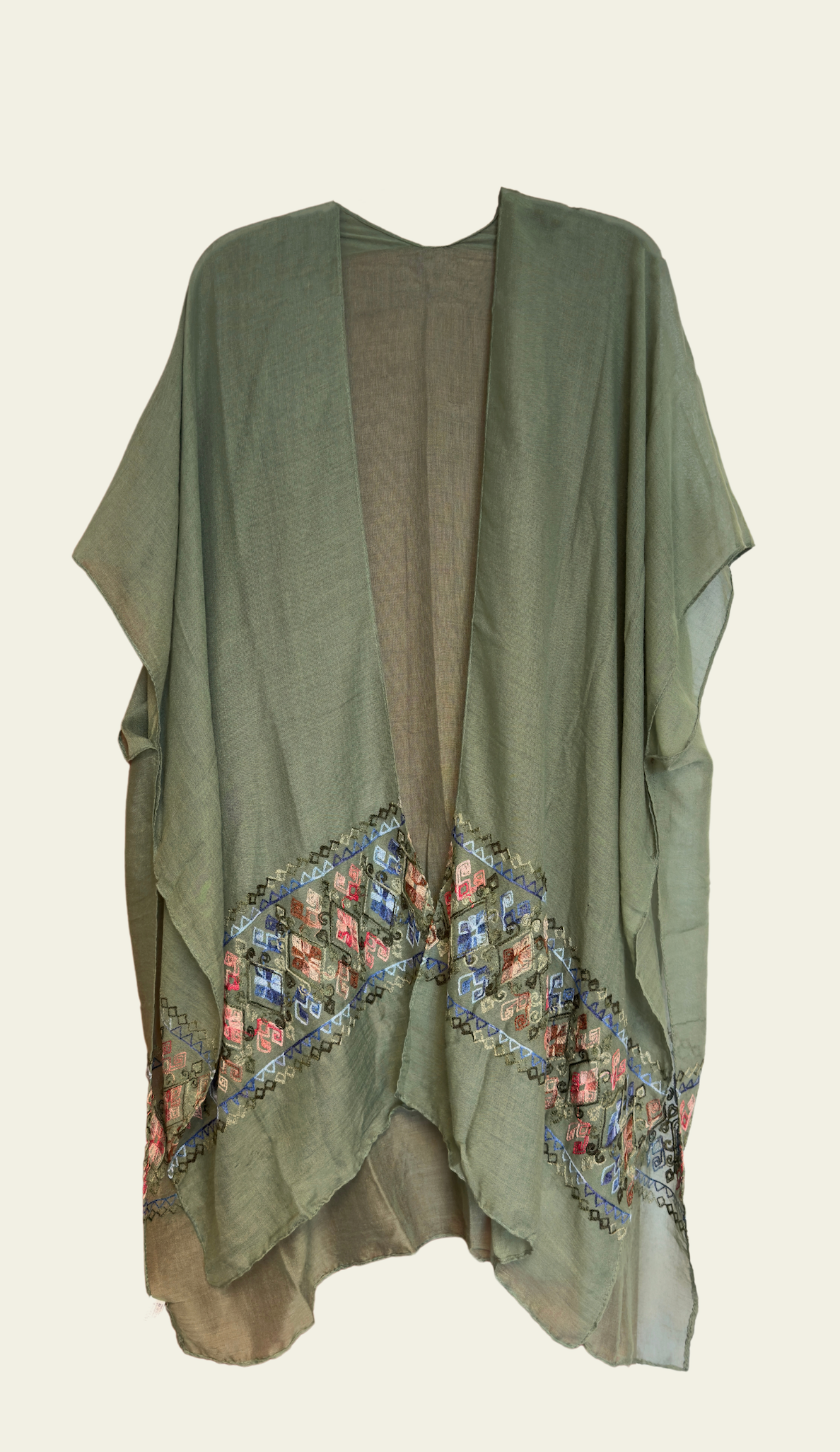 Embroidered Ruana