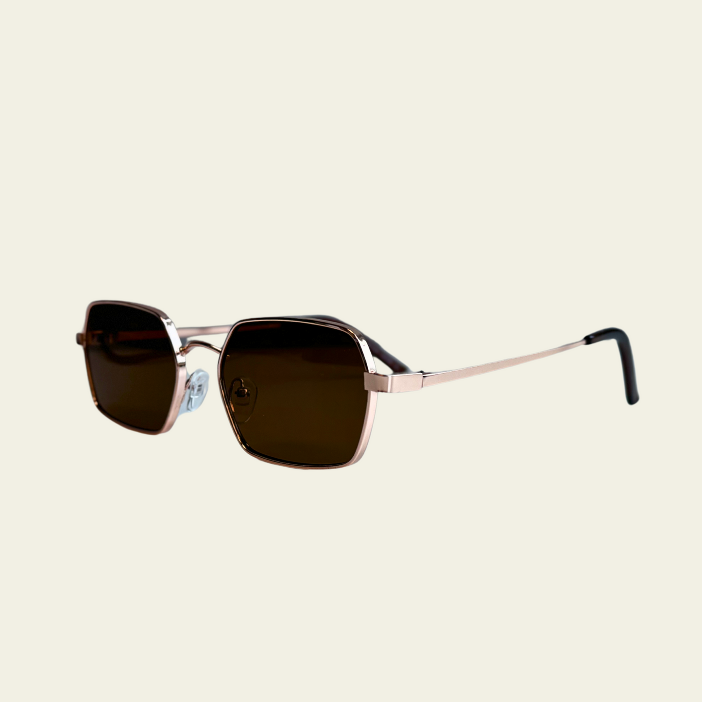 Metal Geometric Frame Sunglasses
