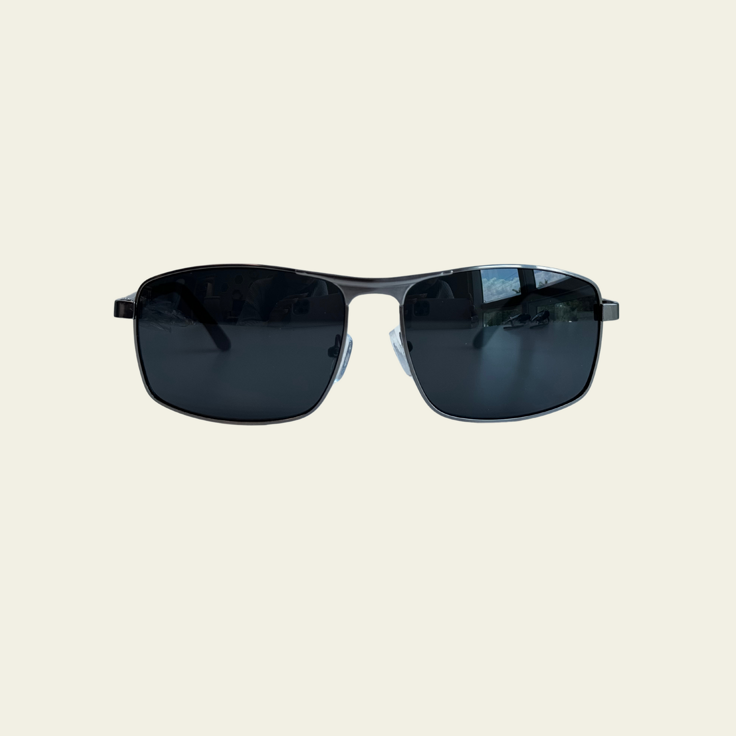 Rectangular Metal Sunglasses