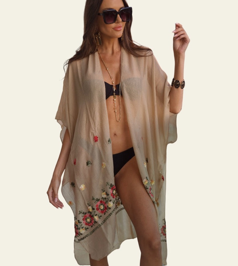 Embroidered Ruana