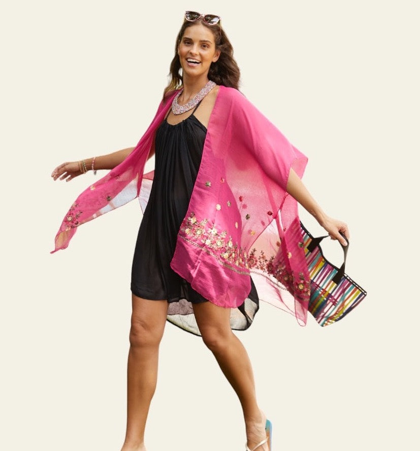 Embroidered Ruana